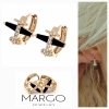 gold plated earrings with exclusive cubic zirconia